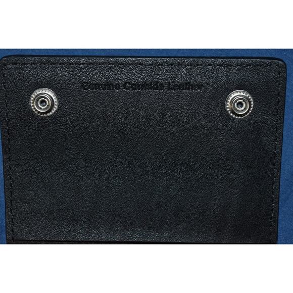 Harley-Davidson Leather Wallet Chain Biker Motorcycle Trifold Embossed - Picture 5 of 5